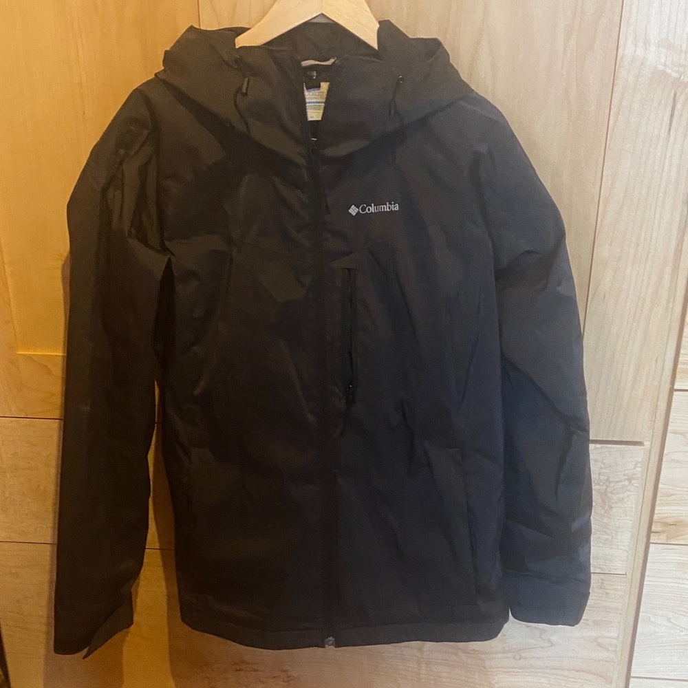 Women’s Columbia Black Hooded Windbreaker Jacket - Size XL